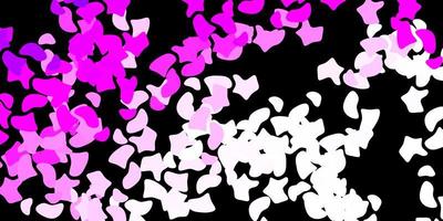 Dark pink vector background with random forms