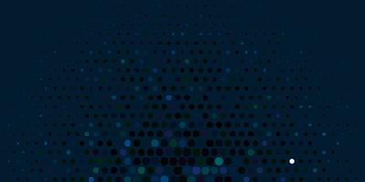 Dark Blue Green vector background with spots Abstract decorative design in gradient style with bubbles New template for a brand book