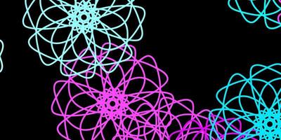 Dark Pink Blue vector background with random forms