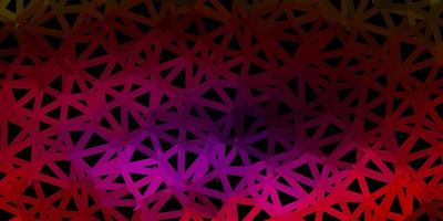 Dark pink yellow vector abstract triangle texture