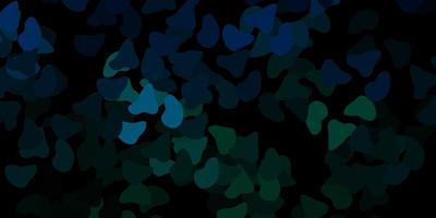 Dark blue green vector background with random forms