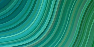 Light Blue Green vector texture with wry lines Colorful illustration with curved lines Best design for your ad poster banner