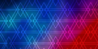 Light Blue Red vector template with lines triangles Colorful illustration with triangles in simple style Pattern for commercials