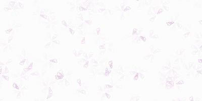 Light purple vector abstract background with leaves