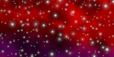 Fondo de vector rojo azul oscuro con estrellas de colores Ilustración colorida en estilo abstracto con tema de estrellas de degradado para teléfonos celulares