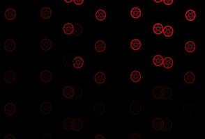 Dark Red vector background with occult symbols