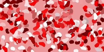 Light red vector pattern with abstract shapes