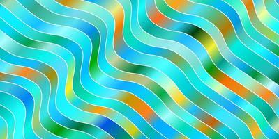Light Blue Yellow vector layout with curves Colorful geometric sample with gradient curves Pattern for booklets leaflets