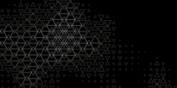 patrón de vector gris oscuro con triángulos de líneas diseño degradado abstracto con patrón de triángulos de colores para sitios web