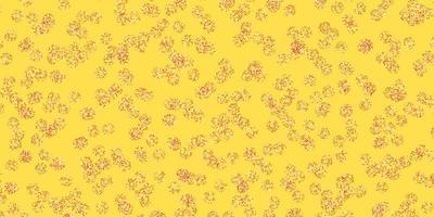 Light red yellow vector natural backdrop with flowers