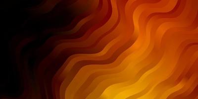 Dark Orange vector background with lines Colorful illustration which consists of curves Best design for your posters banners