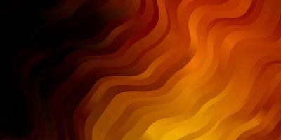 Dark Orange vector background with lines Colorful illustration which consists of curves Best design for your posters banners