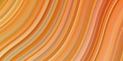 Light Orange vector template with curved lines Colorful illustration in abstract style with bent lines Smart design for your promotions