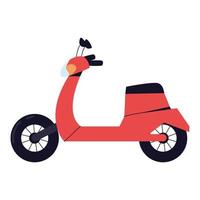 red motorcycle transport vector