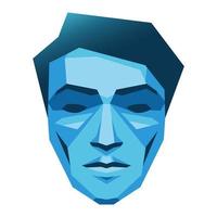 man face polygonal vector