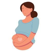 pregnant woman portrait vector