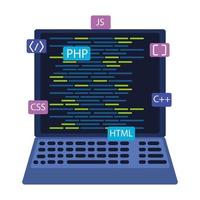web development coding vector