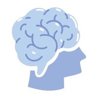 human profile brain vector