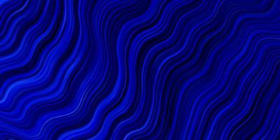 Dark BLUE vector pattern with curved lines Colorful abstract illustration with gradient curves Smart design for your promotions