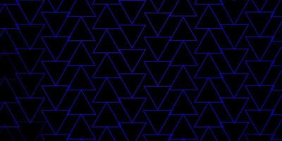 Dark BLUE vector background with polygonal style Decorative design in abstract style with triangles Pattern for booklets leaflets