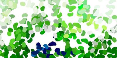 Light green vector pattern with abstract shapes