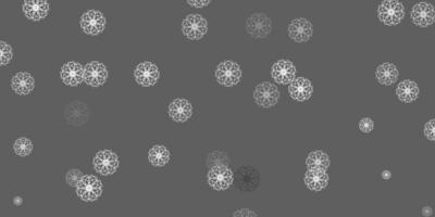 Light gray vector natural backdrop with flowers