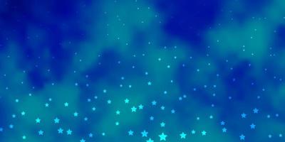 Dark BLUE vector template with neon stars Blur decorative design in simple style with stars Theme for cell phones