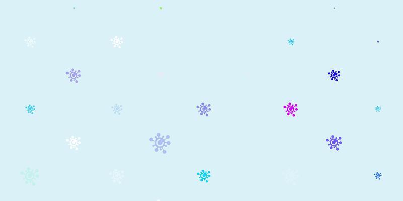 Light Multicolor vector backdrop with virus symbols