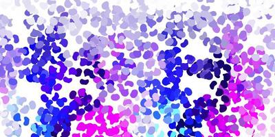 textura de vector azul rosa claro con formas de memphis