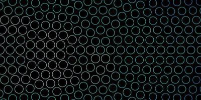 Dark Blue Green vector background with circles Glitter abstract illustration with colorful drops New template for your brand book