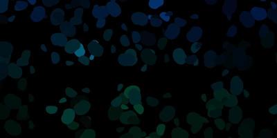 Dark blue green vector background with random forms