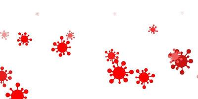 Light red vector template with flu signs