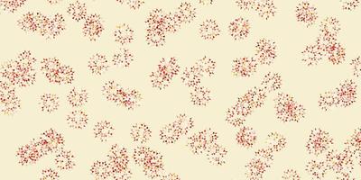 Light red yellow vector doodle pattern with flowers