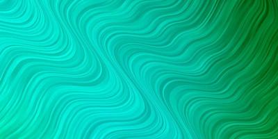 Light Green vector pattern with wry lines Colorful illustration with curved lines Smart design for your promotions