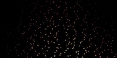Dark Orange vector background with small and big stars Shining colorful illustration with small and big stars Design for your business promotion
