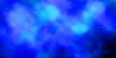 Fondo de vector azul oscuro con estrellas pequeñas y grandes ilustración colorida en estilo abstracto con patrón de estrellas degradado para páginas de destino de sitios web