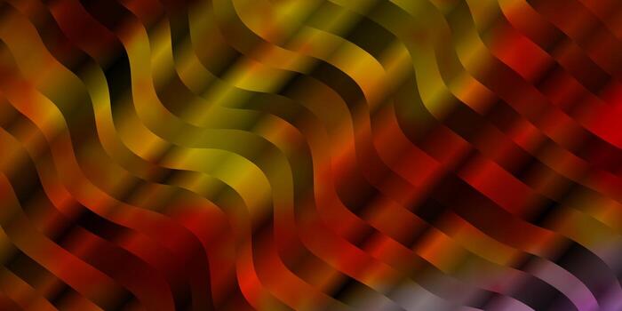 Fondo de vector multicolor claro con líneas torcidas muestra geométrica colorida con patrón de curvas de degradado para páginas de destino de sitios web