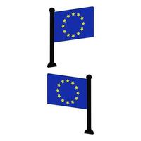 European Union Flag On Background vector
