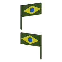 Brazil Flag On Background vector