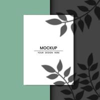 Blank white paper with shadow overlay effect vector