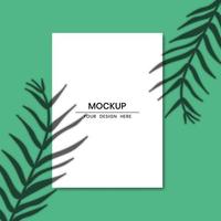 Blank white paper with shadow overlay effect vector