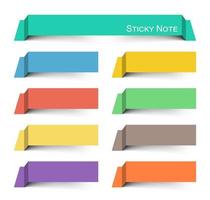 Sticky note . Multicolor and floating paper design . Vector .