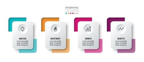 plantilla de infografía de concepto de negocio con opción. vector