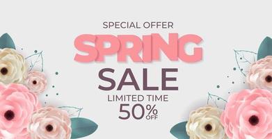 Spring Sale Background Poster Template vector