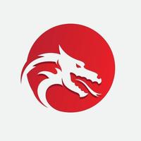 Dragon head logo vector icon