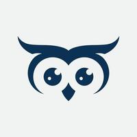 Owl head vector logo  template