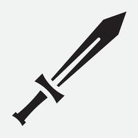 Ilustración de icono de vector de espadas cruzadas