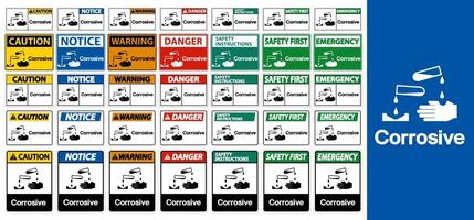 Corrosive Symbol Sign Isolate On White Background,Vector Illustration EPS.10 vector