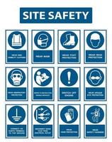 Safety PPE Must Be Worn Sign Isolate On White Background,Vector Illustration EPS.10 vector