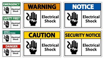 Electrical Shock Electrocution Symbol Sign, Vector Illustration, Isolate On White Background Label .EPS10